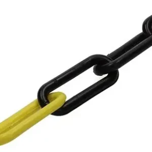 1005293 - KUNSTSTOF KETTING GEEL/ZWART KS-60 6,0x40MM 2MTR