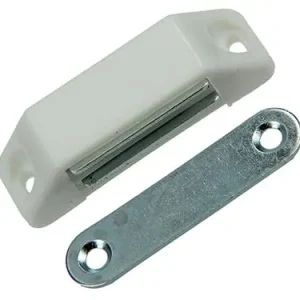 1015812 - 2 MAGNEETSLOTEN, ZWAAR MODEL, KUNSTSTOF WIT