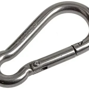 1008439 - MACK 1 KARABIJNHAAK + VEER 6 X 60MM INOX