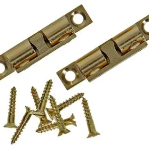 1013771 - 2 KOGELSNAPSLOTEN MESSING H 44 x B 8 mm