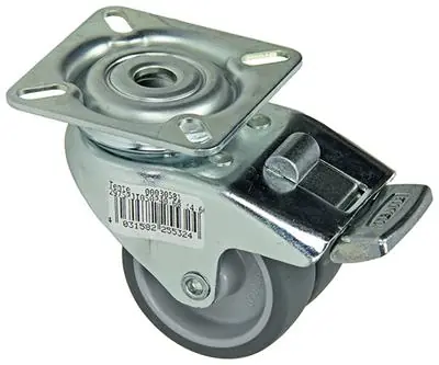 1014735 - DUBBEL ZWENKWIEL 50MM OP PLAATMET REM