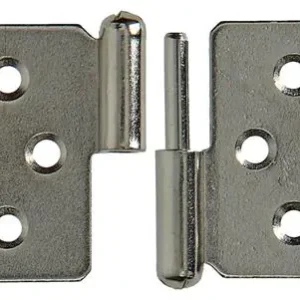 1013351 - 2 MEUBELPAUMELLEN RECHTS VERNIKKELD H 40 x B 50 mm