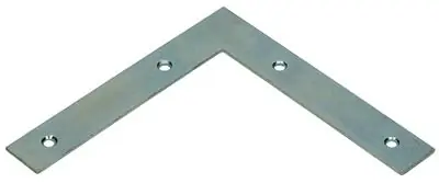 1013306 - 8 PLATTE WINKELHAKEN VERZINKT 125X125X20X2MM