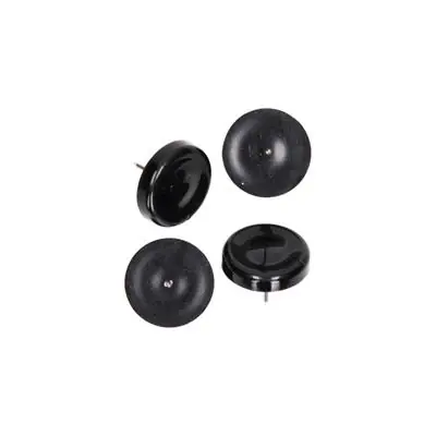 1066770 - STOELGLIJDER NAGEL KUNSTSTOF ZWART Ø 28 MM 4 ST/PCS