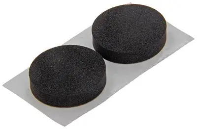 1047670 - RUBBERSTRIP ZELFKLEVEND ZWART Ø 25 MM 6 ST/PCS