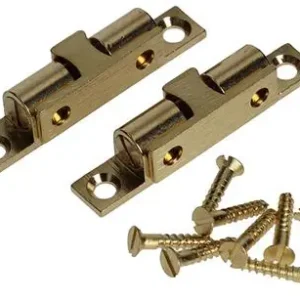 1013772 - 2 KOGELSNAPSLOTEN MESSING H 49 x B 9 mm