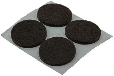 1047682 - VILTPASTILLE ZELFKLEVEND BRUIN Ø 25 MM 12 ST/PCS