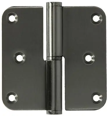 1019161 - 3 PAUMELLEN INOX, AFGER.HOEKENLINKS 80X80MM