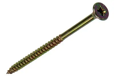 1020118 - SPAANPLAATSCHROEF VZ KOP GEELVZ 100 ST 5,0 X 80 MM