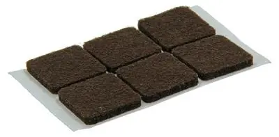 1047710 - VILTPASTILLE ZELFKLEVEND BRUIN 19 X 19 MM 18 ST/PCS