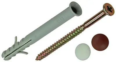 1017913 - KOZIJNPLUG MET SCHROEF POLYAMIDE 12 ST 8 X 80 MM