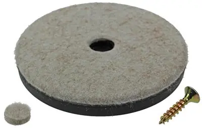 1048774 - VERSTERKTE VILT + SCHROEF BRUIN Ø 70 MM 4 ST/PCS