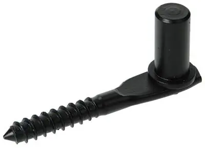1013216 - SCHROEFHAAK VOOR LUIK ZWART DIA 18 MM