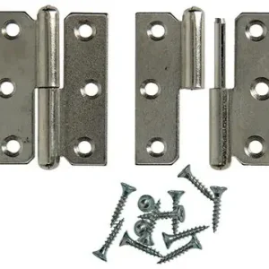 1013465 - 2 MEUBELPAUMELLEN RECHTS VERNIKKELD H 50 x B 40 mm