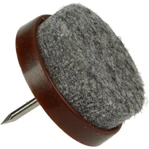 1047732 - STOELGLIJDER MET NAGEL VILT BRUIN Ø 25 MM 4 ST/PCS