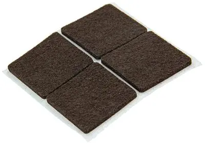 1048766 - SUPER-VILT ZELFKLEVEND BRUIN 34 X 34 MM 8 ST/PCS