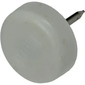 1047706 - STOELGLIJDER NAGEL KUNSTSTOF WIT Ø 19 MM 12 ST/PCS