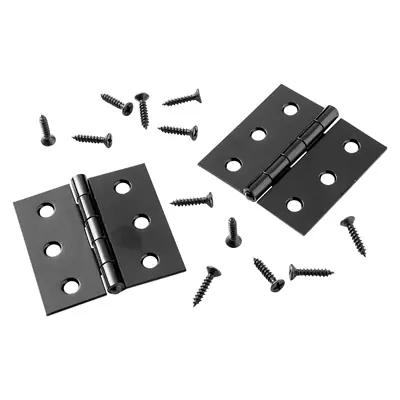 1071166 - 2 VIERKANTE SCHARNIEREN ZWART H 51 X B 51 MM