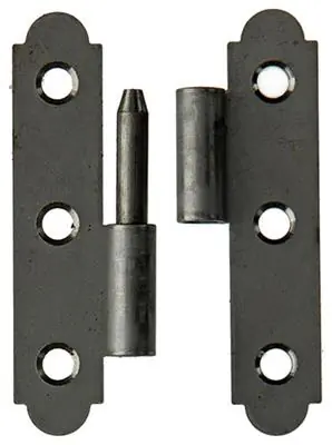 1013707 - 2 SPAANSE PAUMELLEN LINKS INOX H 80 - B 45 mm