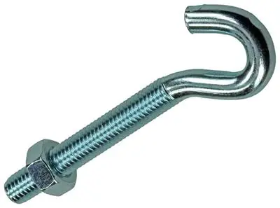1017812 - SCHROEFHAAK METRISCH + MOER VERZINKT 2ST M8 X 60 MM
