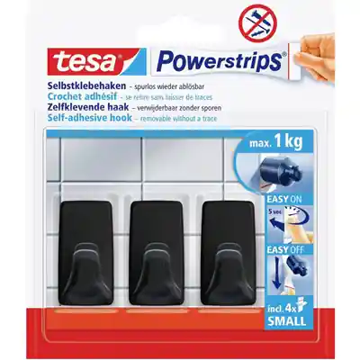 1072302 - POWERSTRIPS RECHTH HAKEN S 3STZWART, 1KG