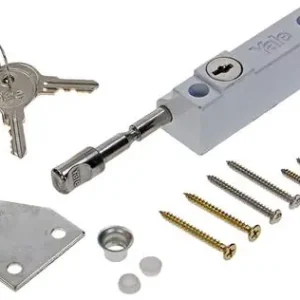 1019107 - 1 DEUROPLEGSLOTJE, MET PIN, YALE WIT