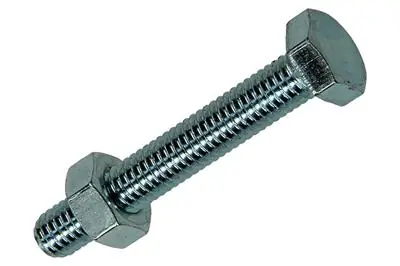 1017608 - TAPBOUT + MOER STAAL VERZINKT 10 ST M6 X 40 MM