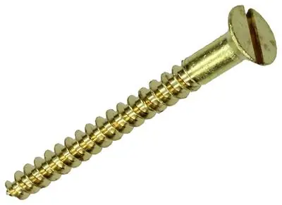 1019655 - HOUTSCHROEF VERZONKEN KOP MESSING 6 ST 4,5 X 40 MM