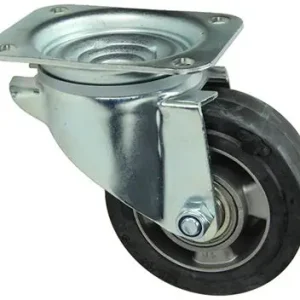 1058942 - ZWENKWIEL, RUBBER ZWART LOOPVL ALU VELG , PLAAT 125 MM