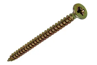1017249 - SPAANPLAATSCHROEF VZ KOP GEELVERZ.10 ST 4,5 X 60 MM