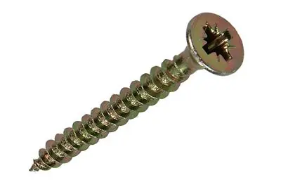 1017972 - SPAANPLAATSCHROEF VZ KOP GEELVERZ. 50ST 4,0 X 35 MM