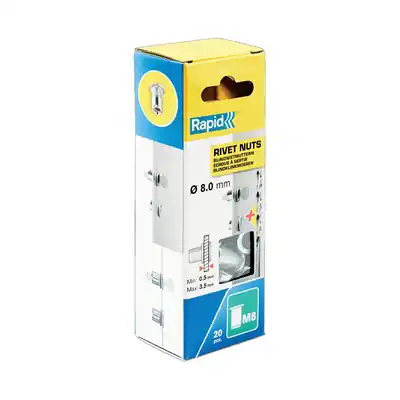 1076794 - RAPID BLINDKLINKMOEREN M8 INCL. BOOR 20 ST., BOX