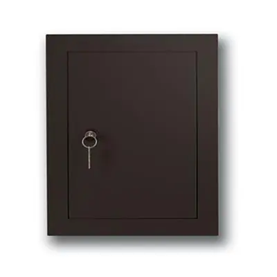 1070141 - BRIEVENKASTDEUR ALU RAL 9005 ZWART 200X300MM