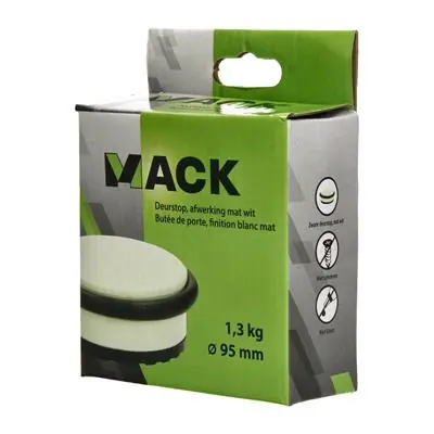 1069044 - ZWARE DEURSTOP WIT 1,3 KG Ø 95MM HOOGTE 35MM