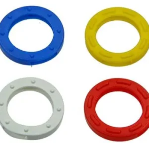 1019215 - 4 SLEUTELKENRINGEN PLASTIEK DIV. KLEUREN