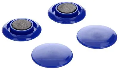 1003660 - BORDMAGNEET KUNSTSTOF BLAUW 4ST 30 MM