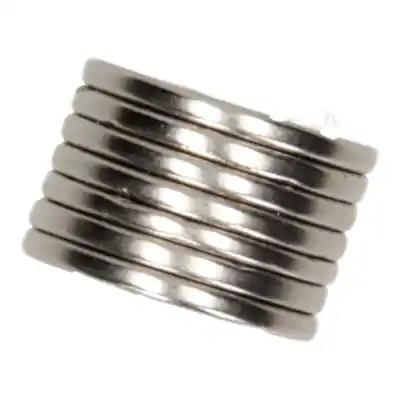 1076875 - MACK SCHIJFMAGNETEN NEODYMIUM 19MM*2MM (N50) - ZILVER 8ST
