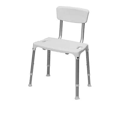 1064241 - SECUCARE DOUCHESTOEL QUATTRO MET RUGLEUNING WIT VERSTELBAAR