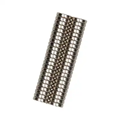 1076871 - MACK SCHIJFMAGNETEN NEODYMIUM 8MM*2MM (N35) - ZILVER 50ST