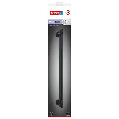 1073527 - TESA MOON BLACK HANDDOEKHOUDER WAND DUBBEL ZWART