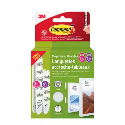 1075978 - COMMAND FOTOLIJSTSTRIPS SET 4 PAAR M + 8 PAAR L WIT