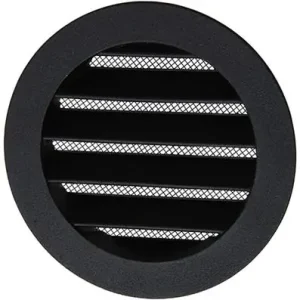 1057993 - INBOUW ROND SCHOEPENR MET GAAS434R DIA 100 RAL 9005 ZWART