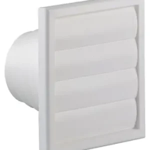 1006385 - DAMPKAPROOSTER 4 KLEP 742 DIA PVC RAL 9010 RENSON Ø100-130