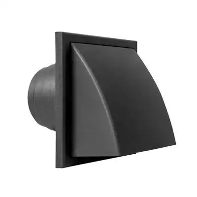 1069267 - DAMPKAPROOSTER 1 KLEP PVC 741 (100-130) STR 9005 (ZWART)