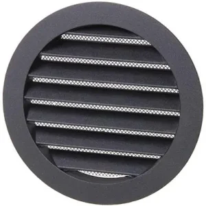 1057994 - INBOUW ROND SCHOEPENR MET GAAS434R DIA 125 RAL 9005 ZWART