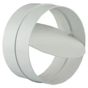 1008568 - PVC VERBINDINGSSTUK + TERUGSLAG KLEP 7007 WIT DIAM. 125MM