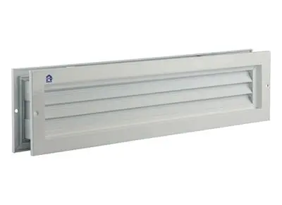 1006215 - DEURROOSTER 461 ALU RAL 9010 RENSON 425X76MM