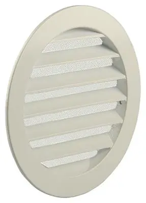 1006265 - RONDE ROOSTER INBOUW 434/R ALURAL 9010 RENSON Ø 150