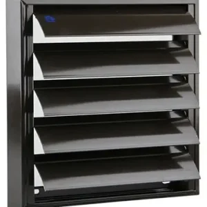 1006255 - DAMPKAPROOSTER OPBOUW 433 ALU RAL 8019 RENSON 210X210MM