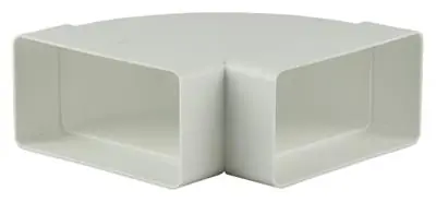 1006405 - PVC HOEKVERBINDING HOR.90° 7016 WIT 110X55MM